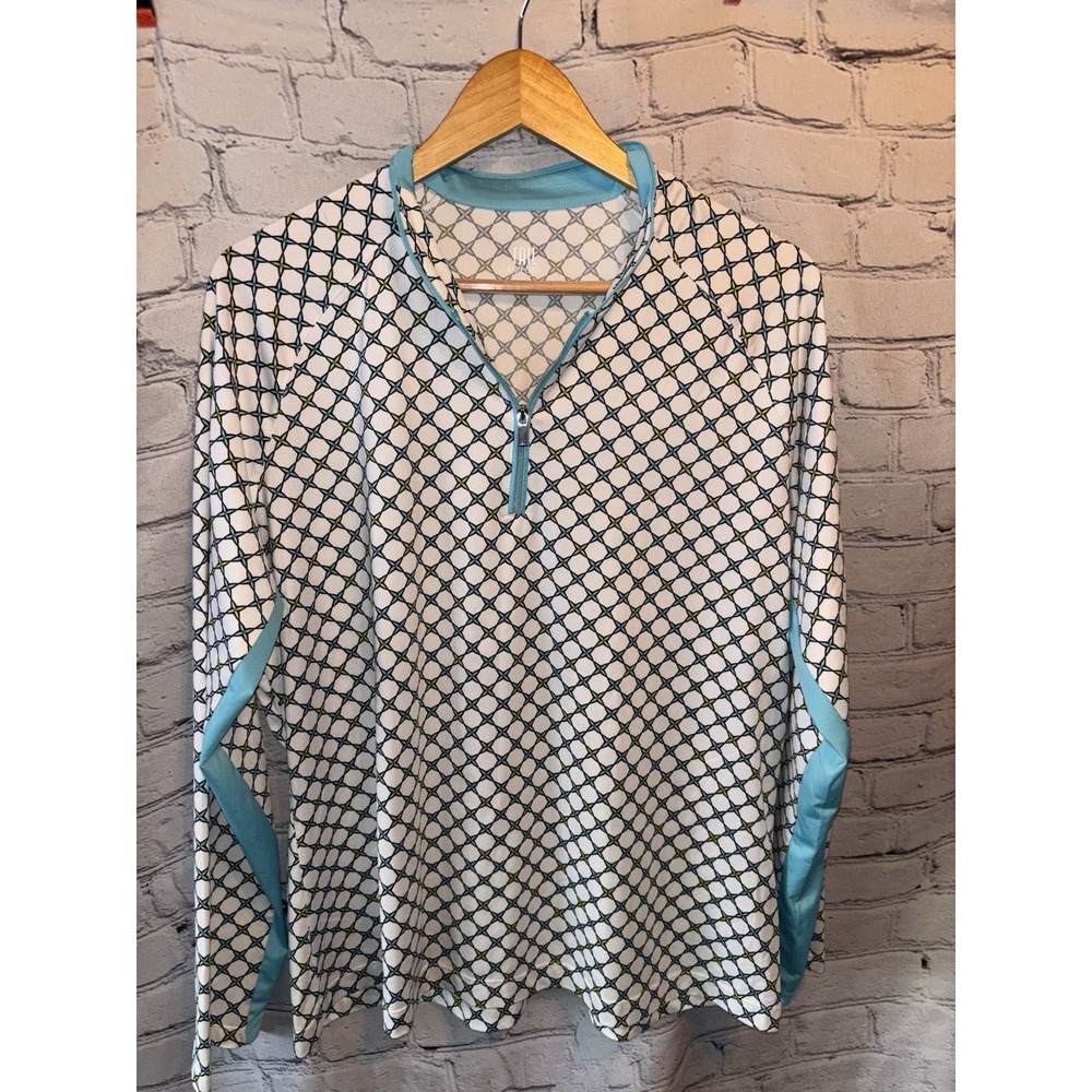 TAIL Women's Long Sleeve Half Zip All over Print Top Size XXL